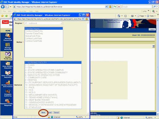 Screenshot of Security Groups window